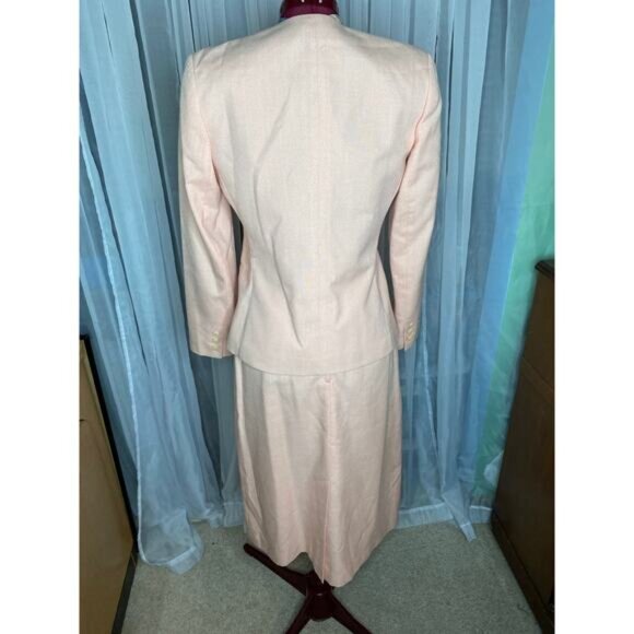 Adolfo Esprit suit mock neck blouse vintage 1980s pink - Picture 6 of 16